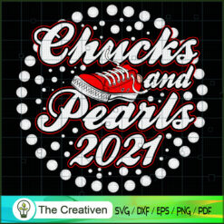 Chucks and Pearls Circle 2021 SVG Cut File for Cricut & Silhouette
