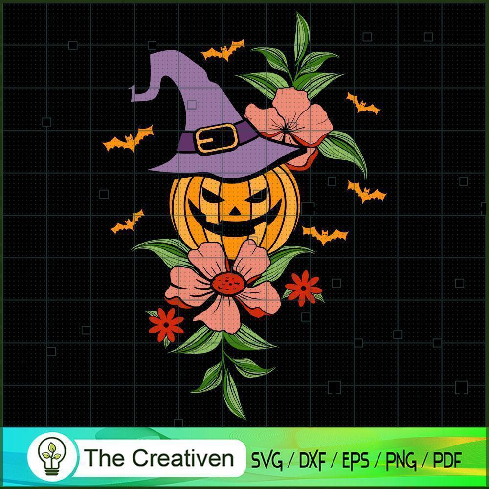Pumpkin Floral Halloween Wit SVG Cut File for Cricut 1 Pumpkin Floral Halloween Wit SVG Cut File for Cricut