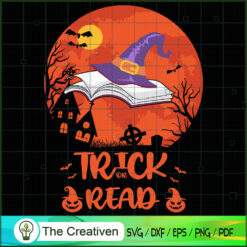 Trick Or Read Witch Hat SVG Cut File for Cricut & Silhouette