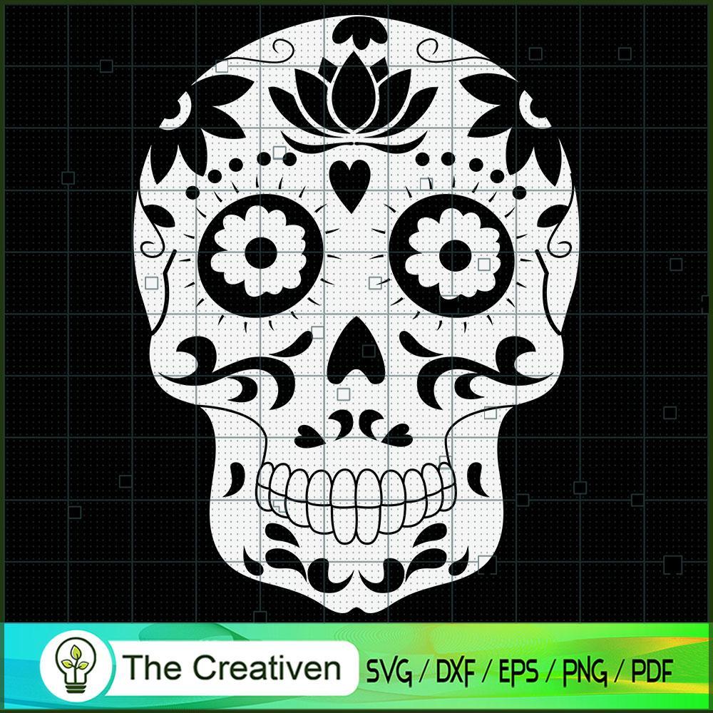 Halloween Sugar Skull Funny SVG, Halloween SVG, Trick or Treat SVG, Halloween Mom SVG 1 117 copy 2