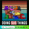 Among Us Playing With Friends Retro SVG, Among US SVG, Gaming SVG