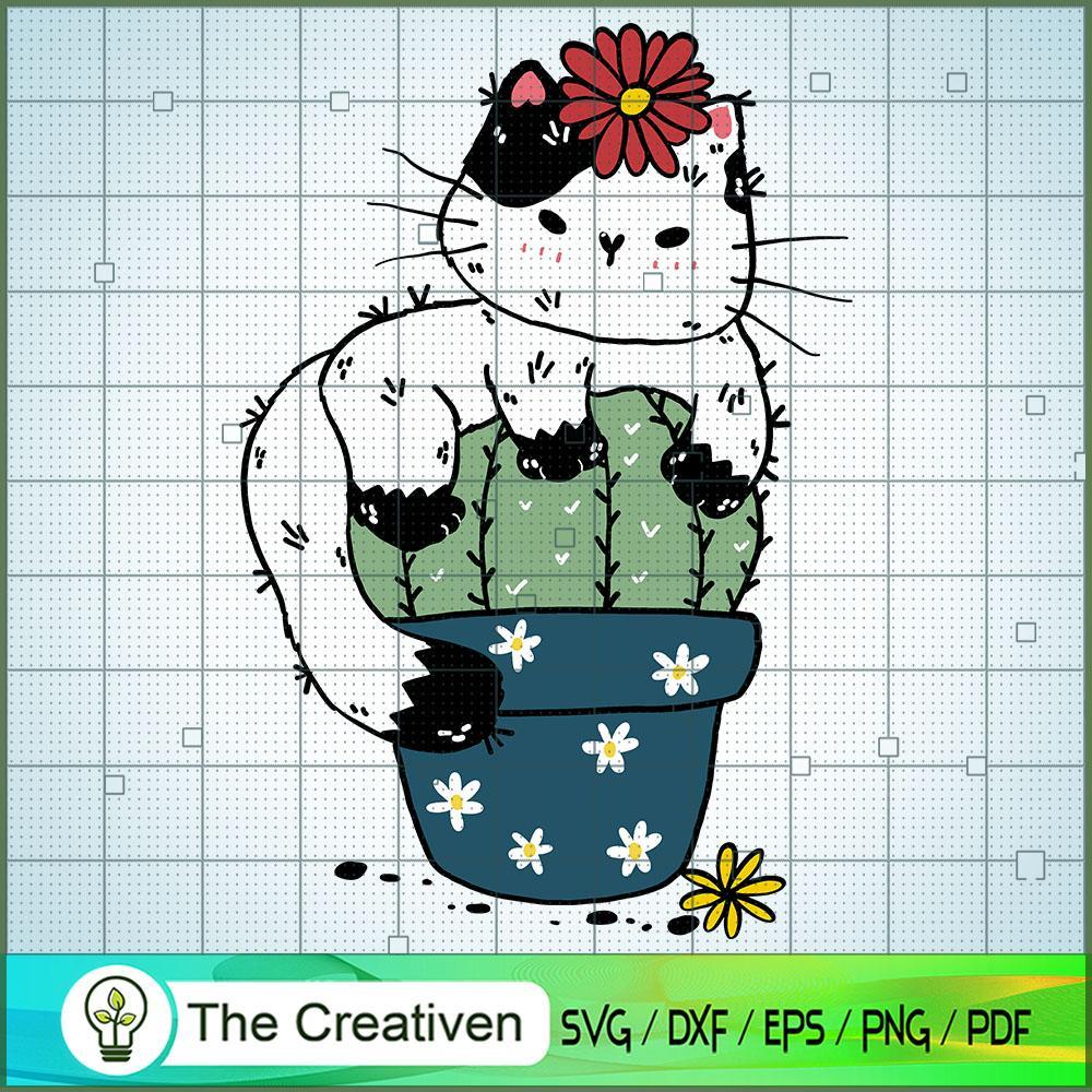 Funny Cute Cat on Cactus SVG, Cactus SVG, Cute Cactus Quotes SVG 1 17 copy 4