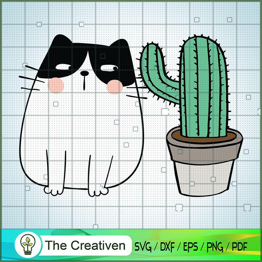 Cat and Cactus Floral SVG, Cactus SVG, Cute Cactus Quotes SVG 1 15 copy 4