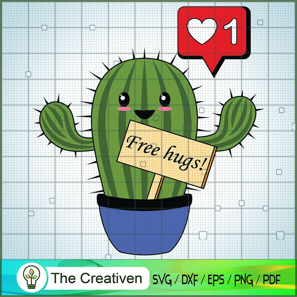 Stickers Cactus Hugs SVG, Cactus SVG, Cute Cactus Quotes SVG 1 13 copy 4