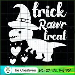Trick Rawr Treat SVG Cut File for Cricut & Silhouette Design 27449