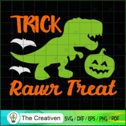 Trick Rawr Treat SVG Cut File for Cricut & Silhouette Design 27417