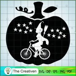 Dirt Cycling Pumpkin SVG Cut File for Cricut & Silhouette