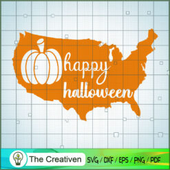 Pumpkin Happy Halloween Flag SVG Cut File for Cricut & Silhouette