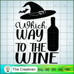 Which Way to the Wine SVG Cut File for Cricut & Silhouette