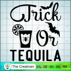 Trick or Tequila Halloween Quote SVG Cut File for Cricut & Silhouette
