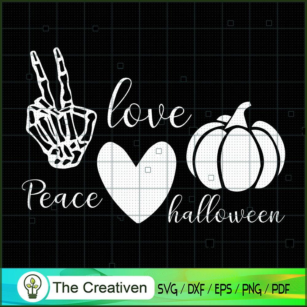 Peace Love Halloween SVG, Halloween SVG, Horror SVG, Halloween Scary SVG 1 1 copy 4
