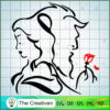Outline Beauty And The Beast SVG Cut File for Cricut Design 27247