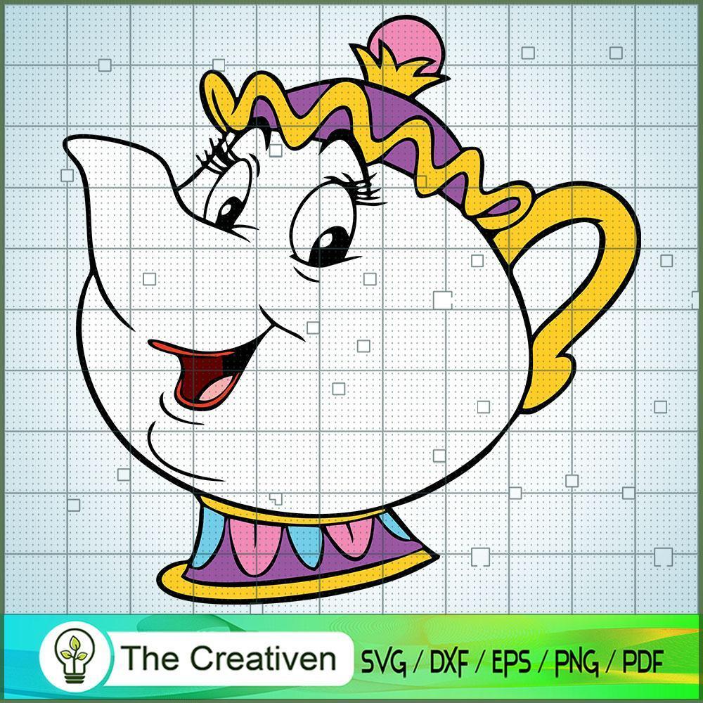 Cute Mrs.Potts SVG Cut File for Cricut & Silhouette 1 Cute Mrs.Potts SVG Cut File for Cricut & Silhouette