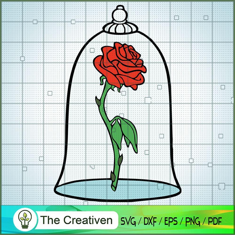 Flower In Glass SVG Cut File for Cricut & Silhouette 1 Flower In Glass SVG Cut File for Cricut & Silhouette