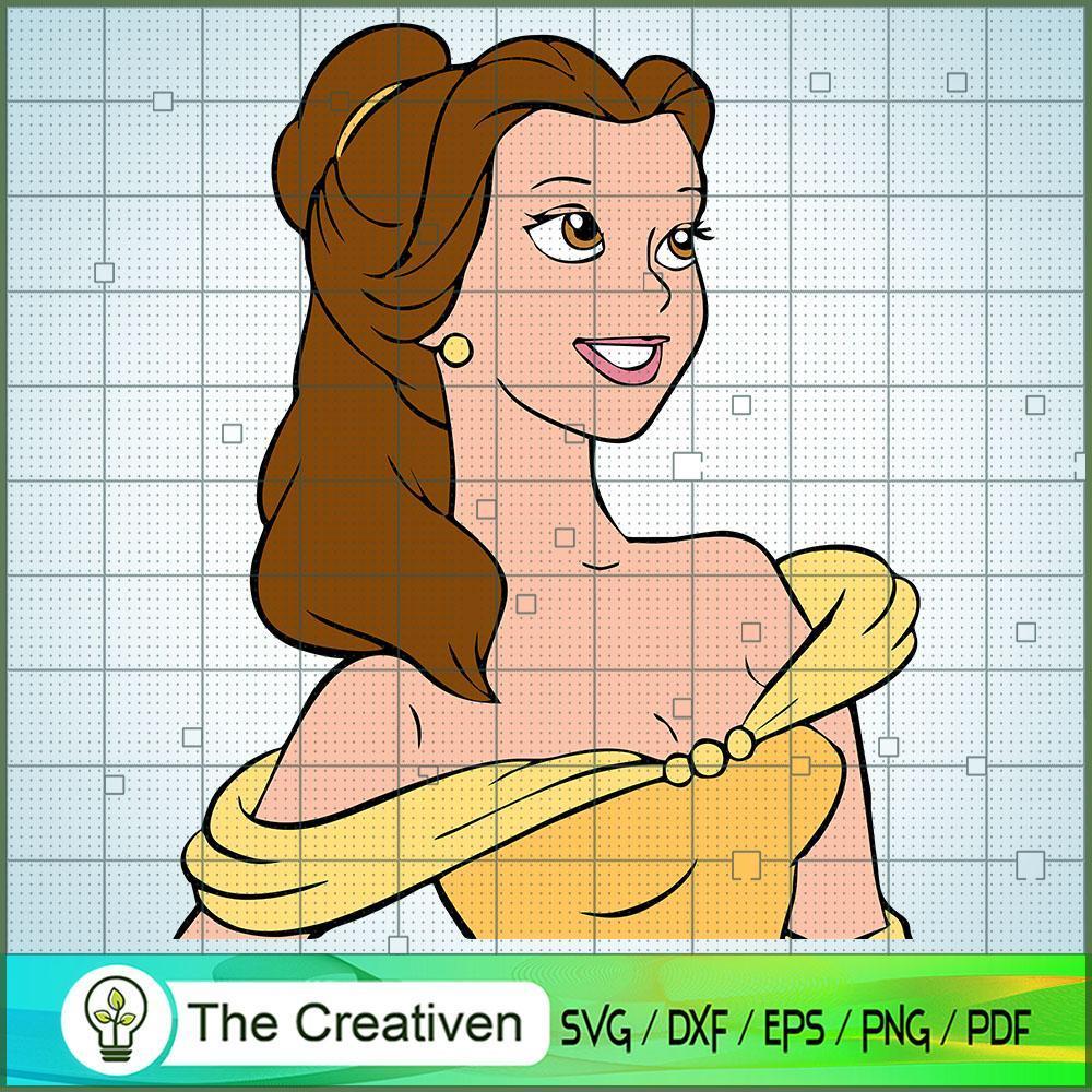 Belle Princess Smile SVG Cut File for Cricut & Silhouette 1 Belle Princess Smile SVG Cut File for Cricut & Silhouette