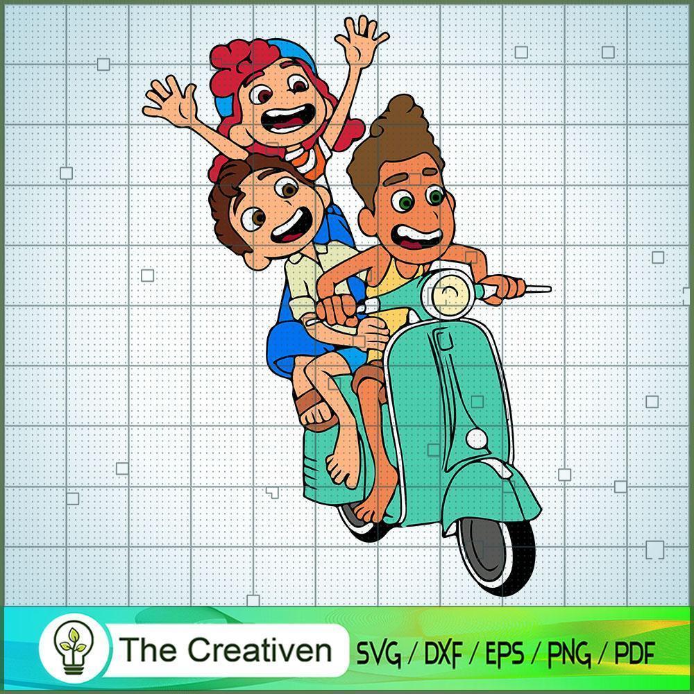 Friends Riding Motorcycle SVG, Luca SVG, Cartoon SVG 1 Luca 0012 01 copy