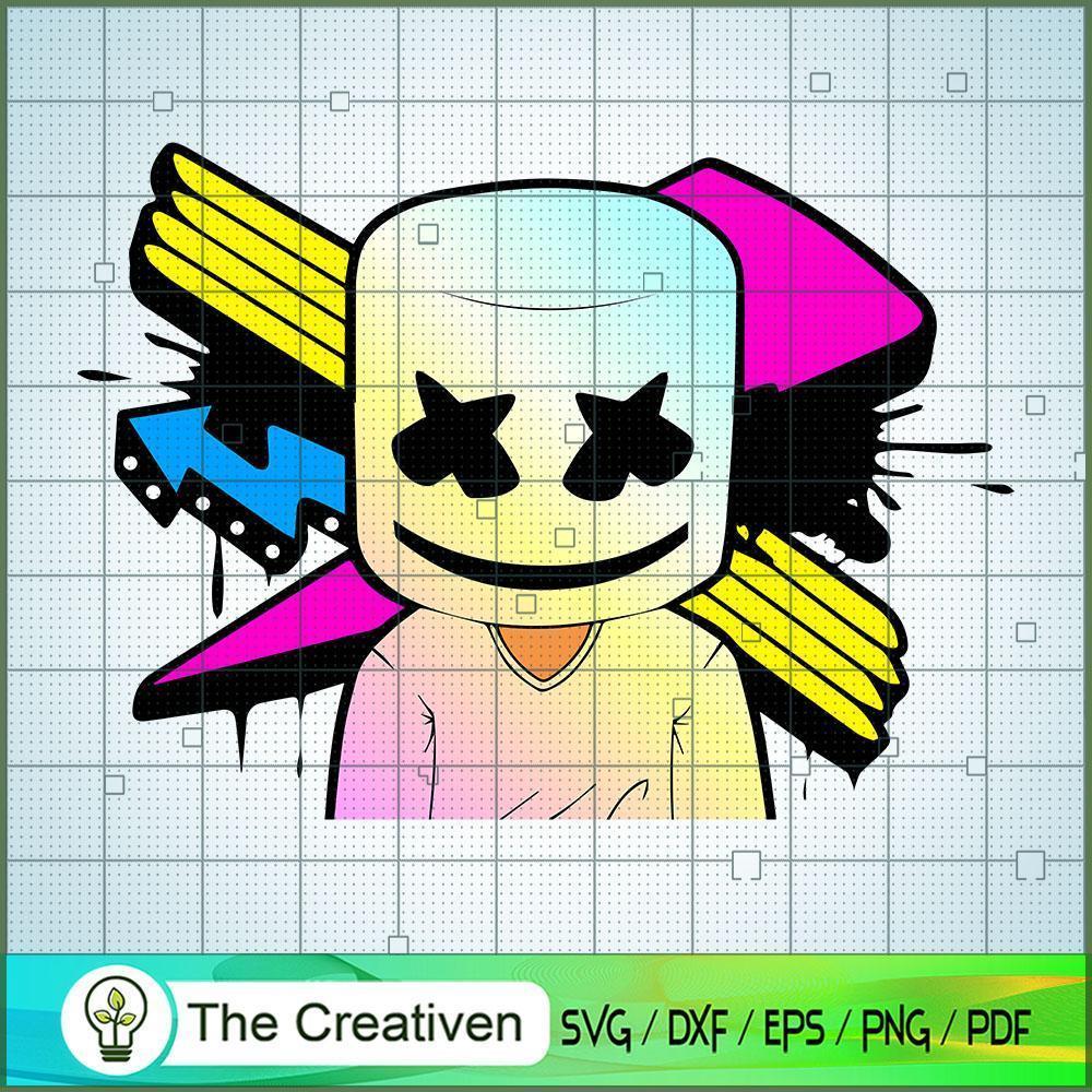 Colorful Marshmello Background SVG, Marshmello SVG, DJ SVG, Producer SVG 1 dj marshmello 008 02 copy