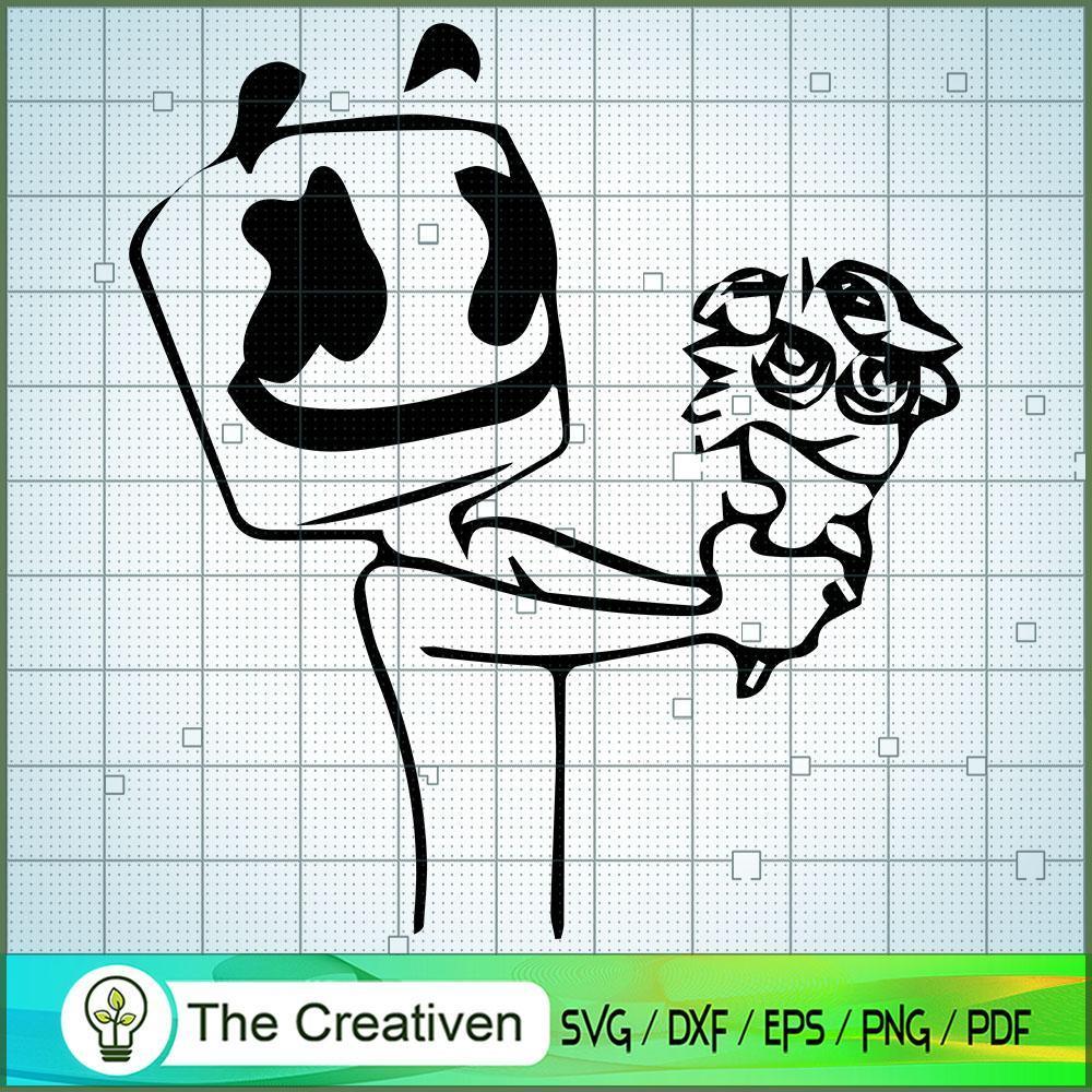 Marshmello Give Flowers SVG, Marshmello SVG, DJ SVG, Producer SVG 1 DJ marshmello 16.svg copy