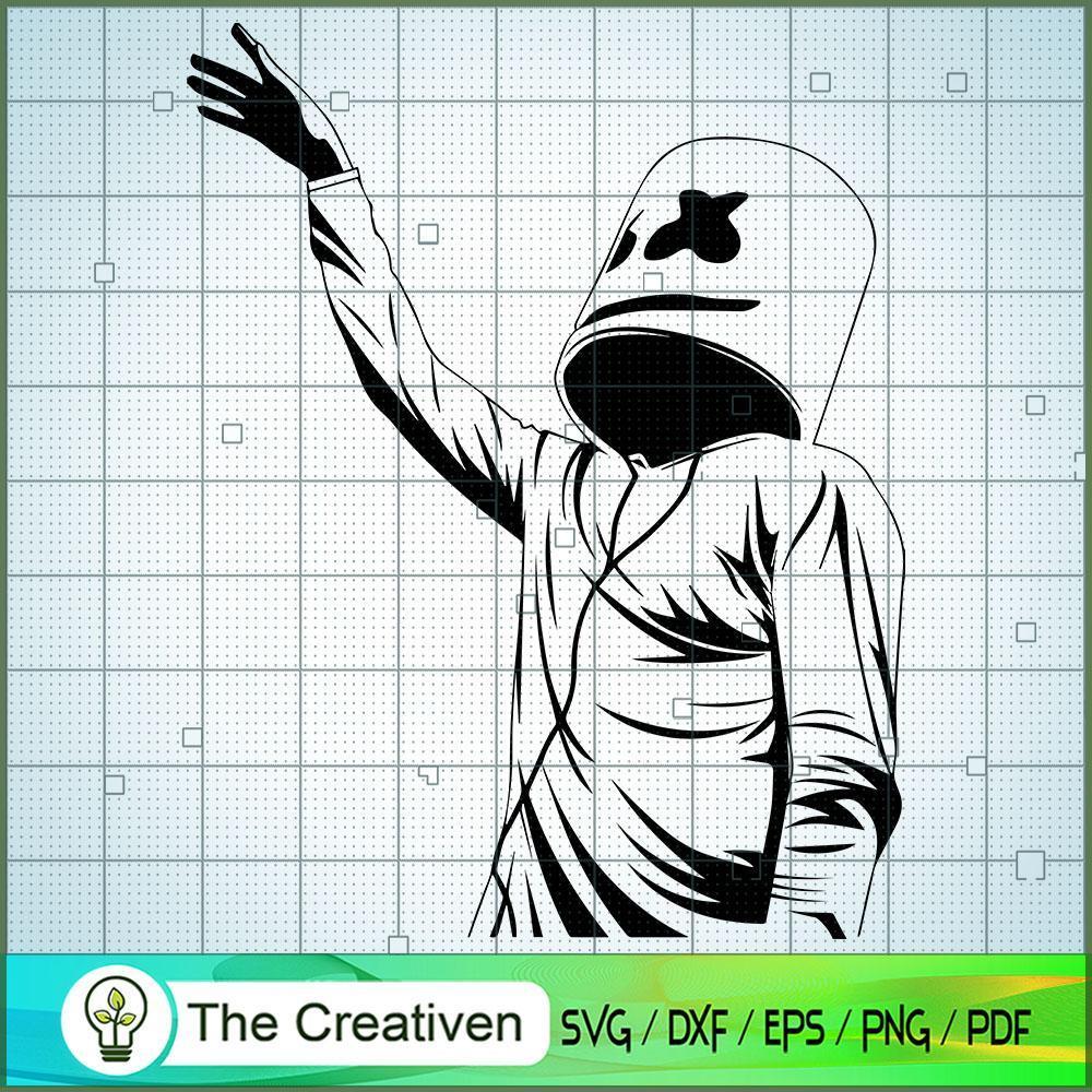 Marshmello Up In Arms SVG, Marshmello SVG, DJ SVG, Producer SVG 1 DJ marshmello 11.svg copy