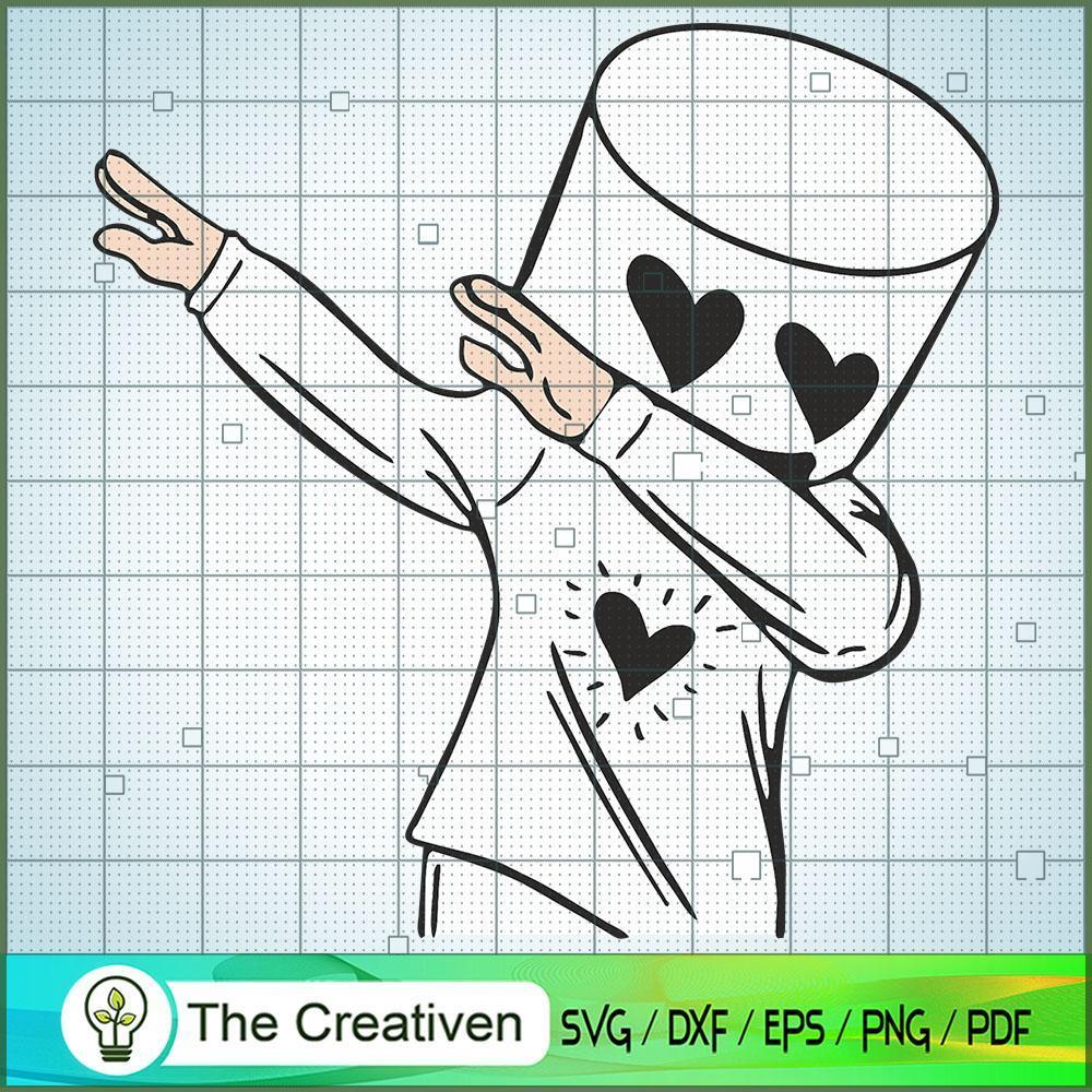 Marshmello DAB SVG, Marshmello SVG, DJ SVG, Producer SVG 1 15 copy 1
