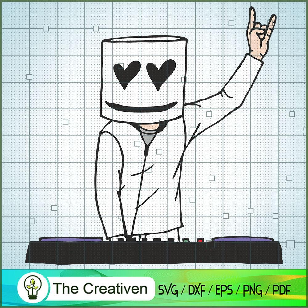 DJ Marshmello SVG, Marshmello SVG, DJ SVG, Producer SVG 1 17 copy 1