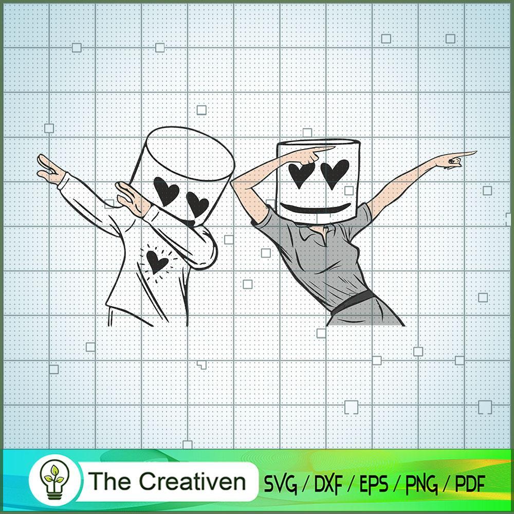 Couple Marshmello SVG, Marshmello SVG, DJ SVG, Producer SVG 1 13 copy 1