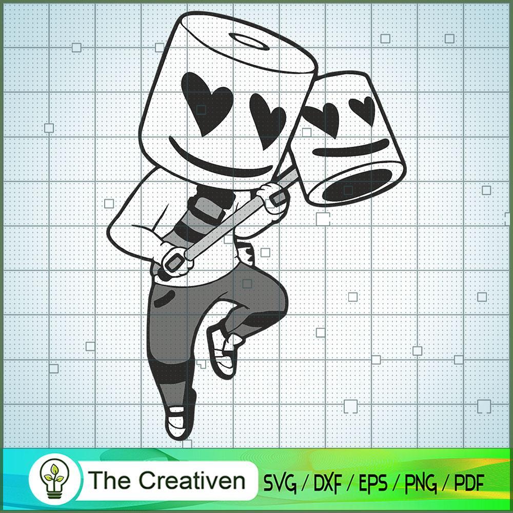 Marshmello Hammer SVG, Marshmello SVG, DJ SVG, Producer SVG 1 14 copy 1