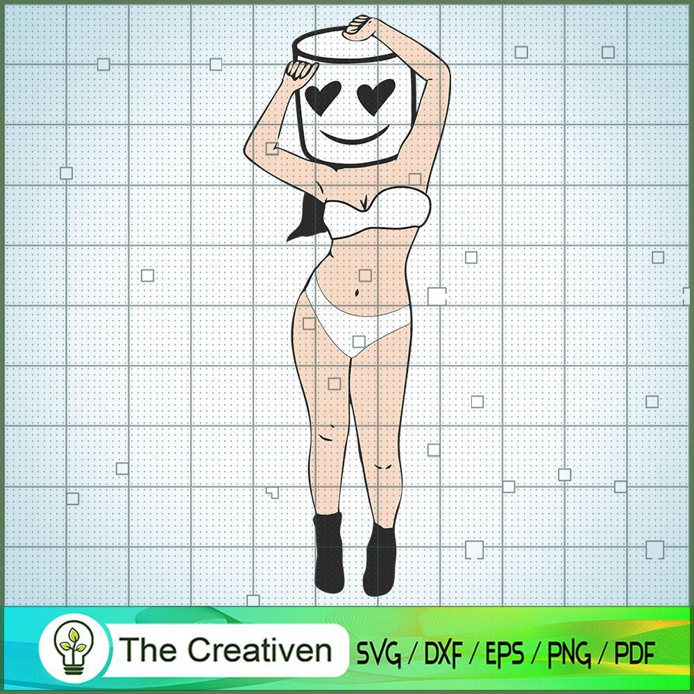Sexy Girl Marshmello SVG Cut File for Cricut & Silhouette 1 Sexy Girl Marshmello SVG Cut File for Cricut & Silhouette