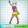 Dancing Girl Marshmello SVG, Marshmello SVG, DJ SVG, Producer SVG 2 4 copy 3