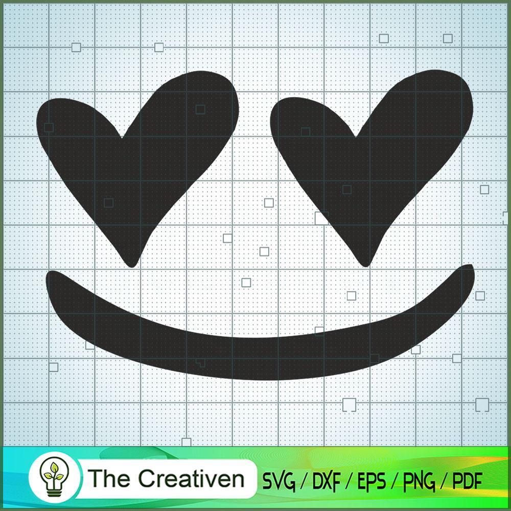 Marshmello Heart Face SVG, Marshmello SVG, DJ SVG, Producer SVG 1 3 copy 2