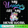 My Unicorn Ate My Homework SVG Cut File for Cricut & Silhouette 2 82 copy