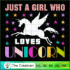 Just A Boy Who Lovers Unicor SVG Cut File for Cricut Design 26672