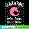 Just A Boy Who Lovers Unicor SVG Cut File for Cricut Design 26605
