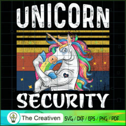 Unicorn Security SVG Cut File for Cricut & Silhouette Design 26548