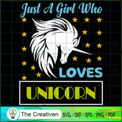 Just A Boy Who Lovers Unicor SVG Cut File for Cricut Design 26577