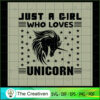 Just A Boy Who Lovers Unicor SVG Cut File for Cricut Design 26573