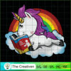 Unicorn Reading Book SVG Cut File for Cricut & Silhouette 2 136 copy 1