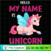 Hello My Name Is Unicorn SVG Cut File for Cricut & Silhouette