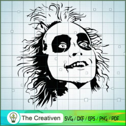 Black White Beetlejuice SVG Cut File for Cricut & Silhouette