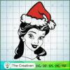 Belle Face Christmas Hat SVG, Disney Princess SVG, Christmas SVG