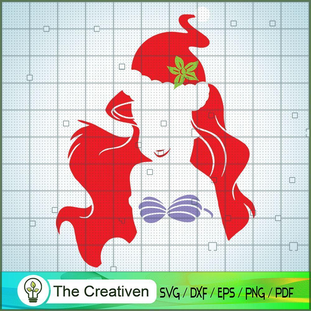 Christmas Ariel Princess SVG, Disney Princess SVG, Christmas SVG 1 Christmas Ariel Princess SVG, Disney Princess SVG, Christmas SVG