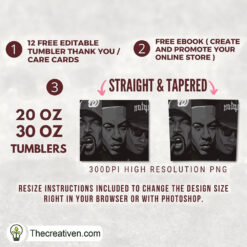 Alternative view of Three Rapper US Full Tumbler Wrap Tumbler Wrap – Digital Download