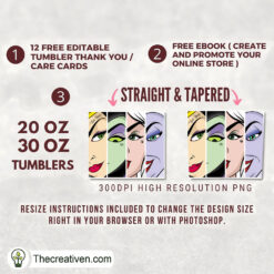 Alternative view of Withces Squad Full Tumbler Wrap Tumbler Wrap – Digital Download