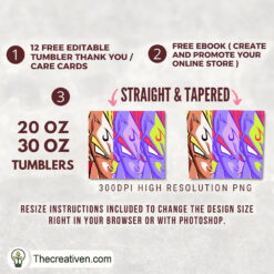 Alternative view of Vegeta Maijin Full Tumbler Wrap Tumbler Wrap – Digital Download