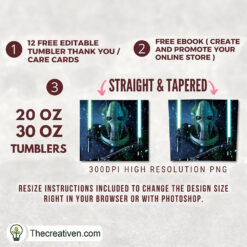 Alternative view of Star Wars Skull Full Tumbler Wrap Tumbler Wrap – Digital Download