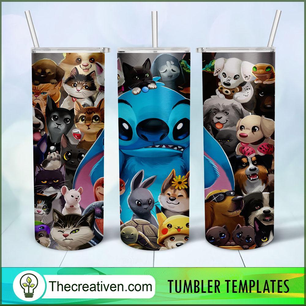 Stitch and Animals Full Tumbler Wrap Tumbler Wrap – Digital Download 1 Stitch and Animals Full Tumbler Wrap Tumbler Wrap – Digital Download