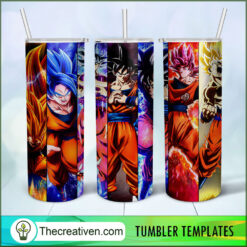 All Power Levels of Goku Full Tumbler Wrap Download
