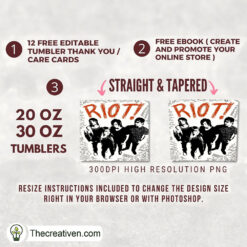 Alternative view of Riot Full Tumbler Wrap Tumbler Wrap – Digital Download