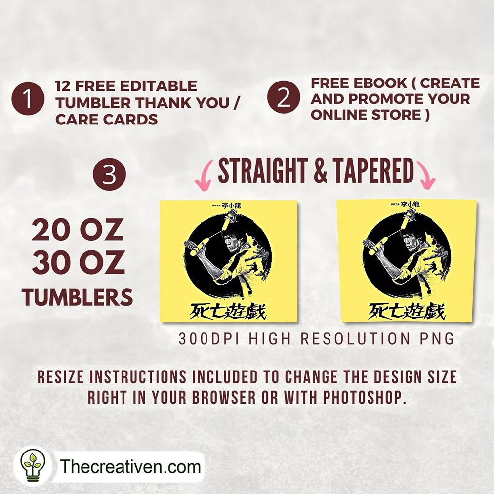 Bruce Lee Legend Tumbler Wrap Tumbler Wrap – Digital Download 2 Bruce Lee Legend Tumbler Wrap Tumbler Wrap – Digital Download - Image 2