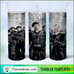 The Exoendables 2 Full Tumbler Wrap Tumbler Wrap – Digital Download